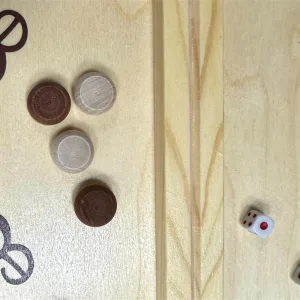 Набір шашки та нарди дерев'яні, розмір 60х60 см