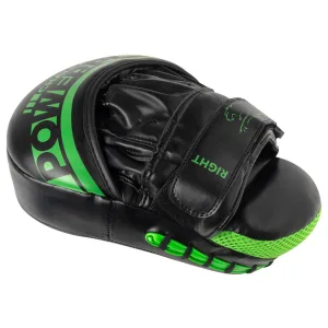 Лапи боксерські PowerPlay 3041 чорно зелені PU [пара]
