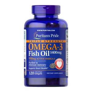 потрійної сили Omega-3 Fish Oil 1400 мг (950 мг Active Omega-3) - 120 софтгель