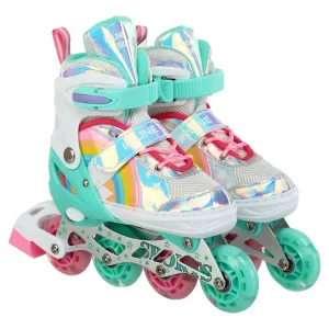 Ролики Best Roller розмір 29-33 біло-бірюзово-рожевий 81097-S