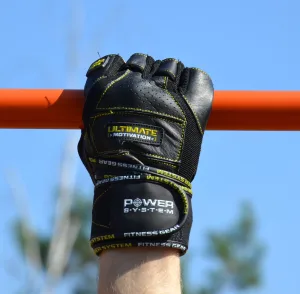 Рукавички для фітнесу Power System PS-2810 Ultimate Motivation Black/Yellow Line - XL