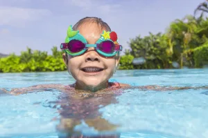 Окуляри для плавання Bestway 3-8 років 21080 зелений-рожевий