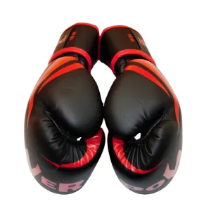 Рукавички боксерські Power 14 унцій - 14 унці - чорний-червоний