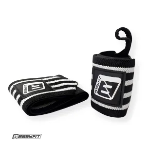 Кистьові бинти EasyFit 50х8 см фіксатор на зап'ястя (чорно-білі)