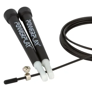 Скакалка швидкісна PowerPlay 4202 Ultra Speed Rope чорна 2,9 m.