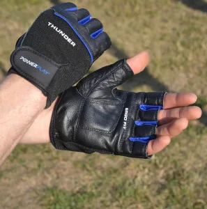 Рукавички для фітнесу PowerPlay 9058 Thunder чорно сині - M