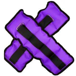 Обтяжувачі-манжети з піском по 2 кг чорно-фіолетовий