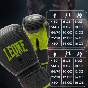 Боксерські рукавиці Leone GN313 WAVES Black 16 унцій (капу в комплекті)