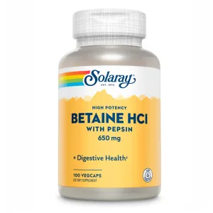 High Potency Betain HCl with Pepsin 650 мг - 100 капс.