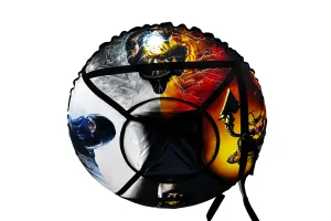 Тюбинг надувные санки ватрушка с камерой "воин" 100 см