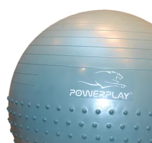 М'яч для фітнесу фітбол напівмасажний PowerPlay 4003 Ø65 cm Gymball Зелений + помпа