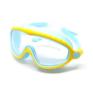 Окуляри для плавання Conquest дитячий блакитно-жовтий