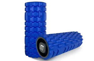 Масажний ролик EasyFit Grid Roller 33 см v.1,1 міцний масажер синій