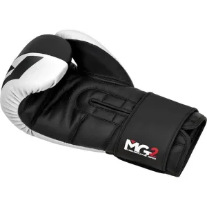 Рукавички боксерські рукавиці RDX F4 Boxing Sparring Hook&Loop WHITE/BLACK 14 унцій (капа у комплекті)