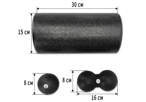 Набор для массажа EasyFit MioSet-L (2 мячика+ролик)