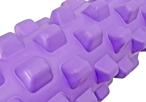 Масажний ролик EasyFit Grid Roller PRO 33 см фіолетовий