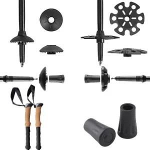 Трекинговые палки PowerPlay 9107 Friluftsliv Black/White 80-135 см (пара)