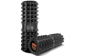 Масажний ролик EasyFit Solid Roller v.1,2s 33х13 см чорний