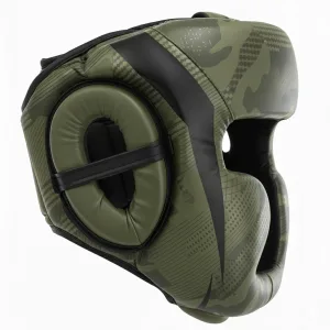 Шолом боксерський з повним захистом чорно-хакі ZHT-3 - L