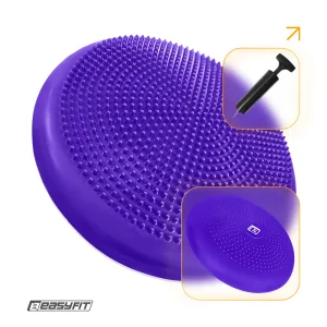 Балансировочная подушка массажная EasyFit Balance Cushion-A фиолетовая + насос