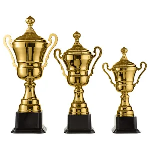 Кубок спортивный с ручками и крышкой 46 см золотой 4070-В