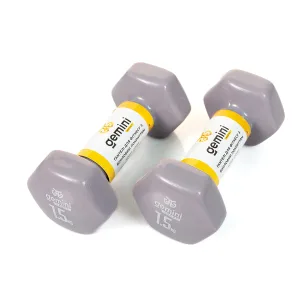 Гантелі Sport для фітнесу з вініловим покриттям 2 шт по 1,5 кг GSD-1.5GRAY