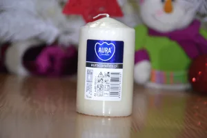 Свічка столова циліндр Bispol sw60/100 011 молочний