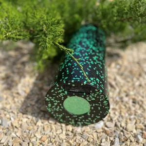 Масажний ролик (роллер) гладкий PowerPlay PP-4348 2 in 1 EPP Foam Roller чорно/зелений 33x14 см