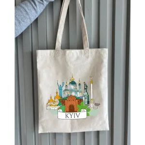 Екошопер BookOpt BK4070 "київські пейзажі" бежевий