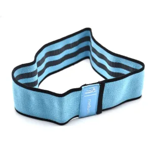 Тканева гумка для фітнесу та спорту PowerPlay 4111 Hip Band M Medium блакитна d_76 cm