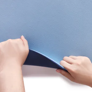 Килимок для фітнесу та йоги Sport TPE+TC 6 мм - темно-блакитний-синій