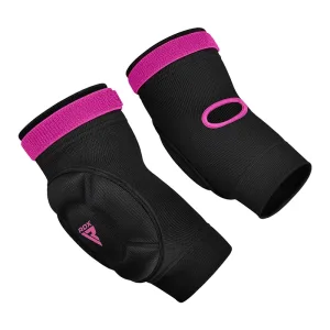 Налокітники спортивні RDX Hosiery Elbow Foam чорно-рожеві M