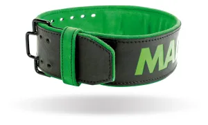 Пояс для важкої атлетики MadMax MFB-302 Quick Release Belt шкіряний Black/Green XL