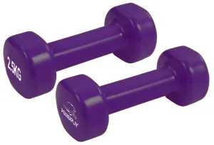 Гантелі вінілові PowerPlay 4125 Achilles 2*2,5 кг. фіолетові (пара - 2шт.)
