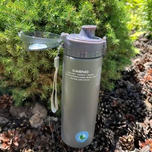 Пляшка для води CASNO 650 мл KXN-1157 Сіра