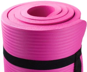 Килимок для йоги та фітнесу Power System PS-4017 NBR Fitness Yoga Mat Plus Рожевий 180 х61 х1