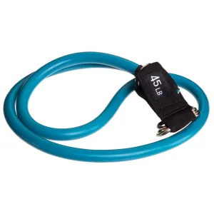 Еспандер трубчастий для фітнесу з карабіном 4х15х1200 мм навантаження 21 кг синій