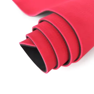 Килимок для фітнесу та йоги Sport TPE+TC 6 мм - чорно-червоний
