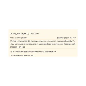 Chelated Copper - 100 таблеток