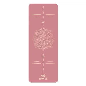 Килимок для йоги каучуковий поліуретан Sport Pro 183 см*68 см*5 мм рожевий