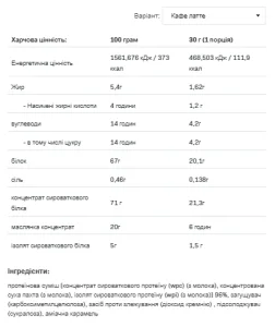 Whey Delicious - 700 г кафе лате