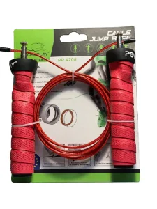 Скакалка швидкісна на підшипниках PowerPlay 4208 Fitness Jump Rope червона (3m.)