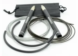 Скакалка скоростная на подшипниках алюминиевая MadMax MFA-286 Speed jump rope Black