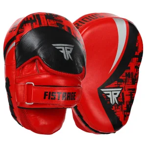 Лапа Вигнута для боксу та єдиноборств FISTRAGE FURIOUS 2 шт червоний-чорний