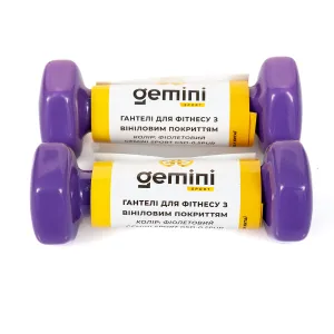 Гантелі Sport для фітнесу з вініловим покриттям 2 шт по 0,5 кг GSD-0.5PUR