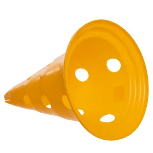 Конус-фішка для тренувань з отворами для штанги та тримачем зверху 30 см Помаранчевий