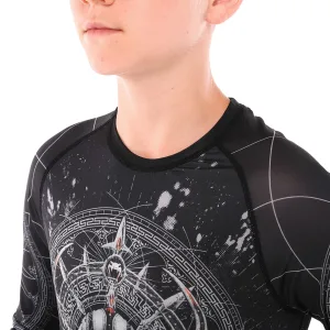 Костюм компресійний дитячий рашгард лонгслів штани та шорти VNM UFC FIGHT WEEK 2XS-L, чорний-сірий 9541B-9641B-V5032 XXS