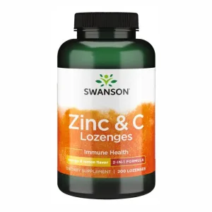 Zinc & C Lozenges - 200 капсул апельсин лимон