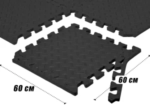 Татамі мат EasyFit SwallowTail-2 4 шт (60х60х2 см) пазл ластівчин хвіст з бортиком