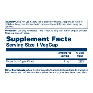 Copper Citrate 2 мг - 60 капсул